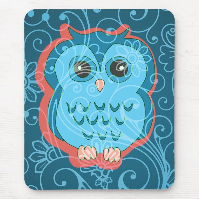 Fine Cute Cool Girly Retro Floral Fashion Mouse Pad (Front)