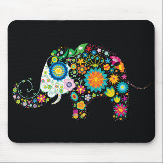 Fine Cute Flower Elephant Floral Fashion Mouse Pad