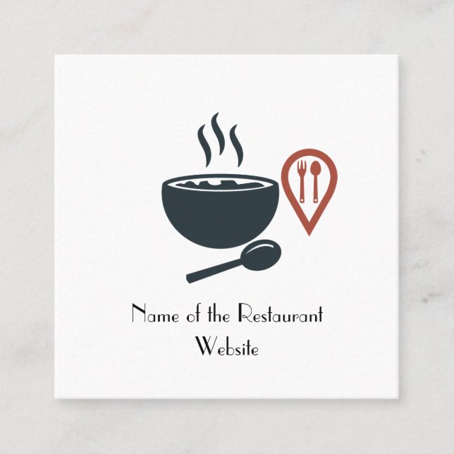 Fine Dining Restaurant Business Card (Front)