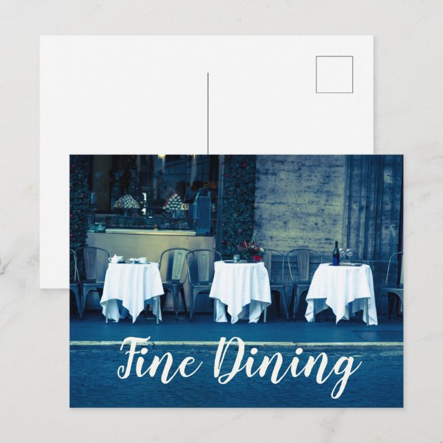 Fine Dining Restaurant for Food Lover and Gourmet Holiday Postcard (Front/Back)