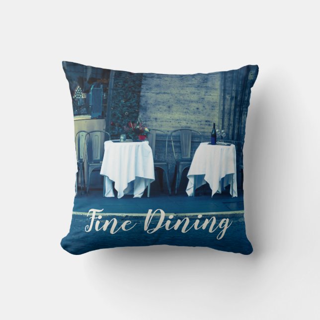Fine Dining Restaurant for Food Lover and Gourmet Throw Pillow (Front)