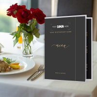 Fine dining restaurant gold black minimalist