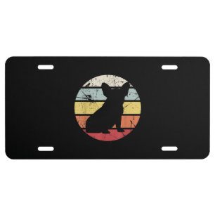 fine distressed french bulldog pet dog gift license plate