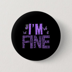 Fine Fibromyalgia Warrior Fibro Awareness Purple R Button