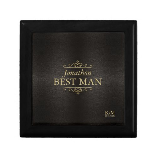 Fine Filigree Gold Wedding Best Man ID871  Gift Box