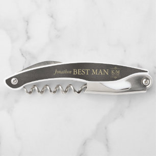 Fine Filigree Gold Wedding Best Man ID871 Waiter's Corkscrew