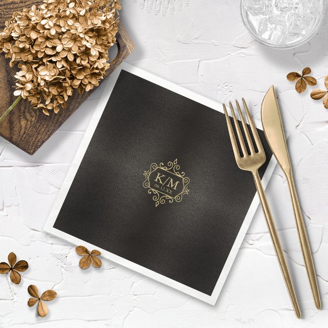Fine Filigree Gold Wedding ID871 Napkins (Creator Uploaded)