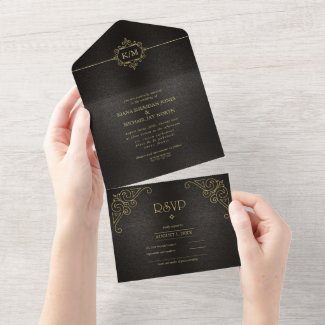 Fine Filigree Gold Wedding V2 ID871