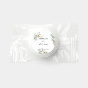 Fine Floral Watercolor Wedding Life Saver® Mints