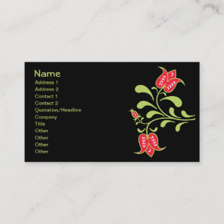 Fine Flower Cool Cute Girly Retro Floral Business Card