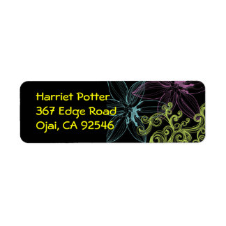Fine Flower Cool Cute Girly Retro Floral Label
