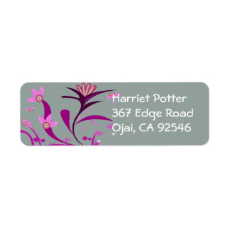 Fine Flower Cool Cute Girly Retro Floral Label