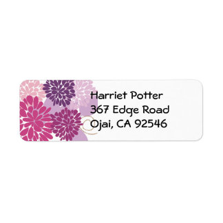 Fine Flower Cool Cute Girly Retro Floral Label