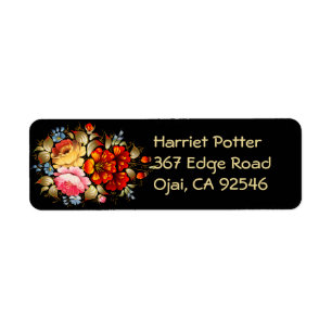 Fine Flower Cool Cute Girly Retro Floral Label