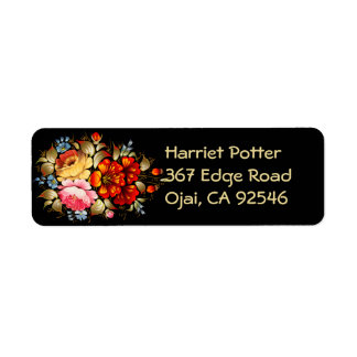 Fine Flower Cool Cute Girly Retro Floral Label