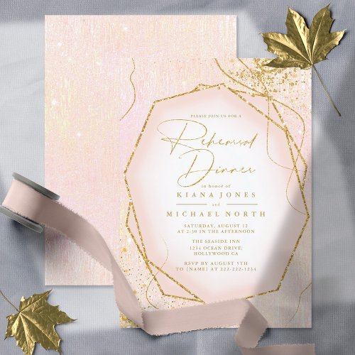 Fine Gold Lines Abstract Rehearsal Dinner B ID867