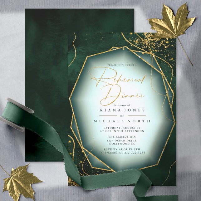 Fine Gold Lines Abstract Rehearsal Dinner Gr ID867 (Creator Uploaded)