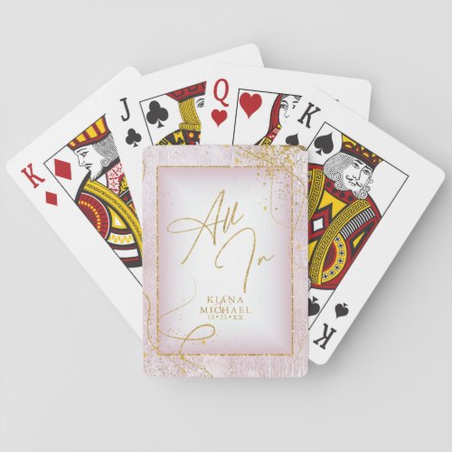 Fine Gold Lines Abstract Wedding All In Mv ID867 Playing Cards