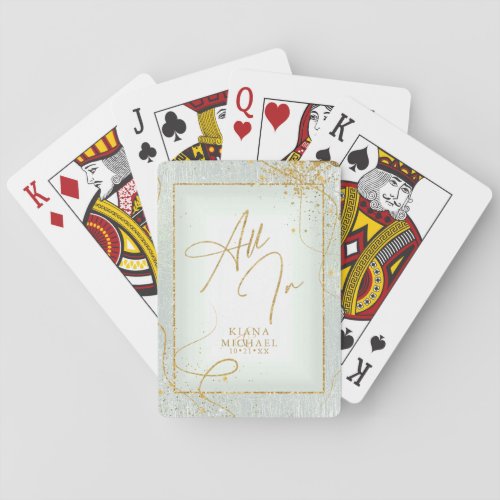 Fine Gold Lines Abstract Wedding All In Sg ID867  Playing Cards