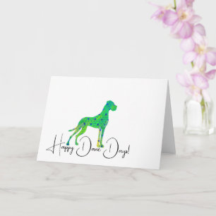 Fine Great Dane green illustration Card
