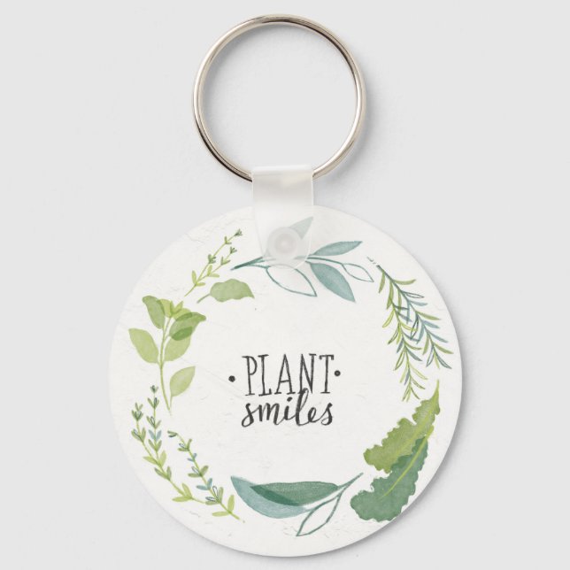 Fine Herbs II | Plant Smiles Keychain (Front)