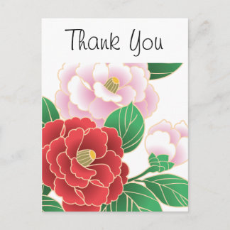 Fine Japanese Cute Cool Girly Retro Floral Postcard