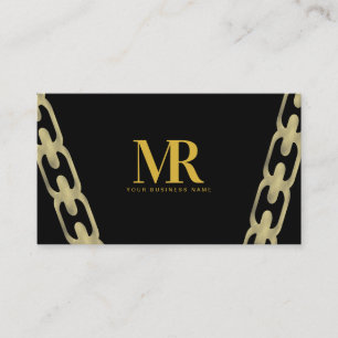 Fine Jewelry Big Foil Chain Business Branding Business Card