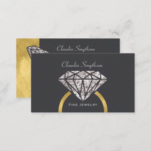 Fine Jewelry Business Card Engagement Ring