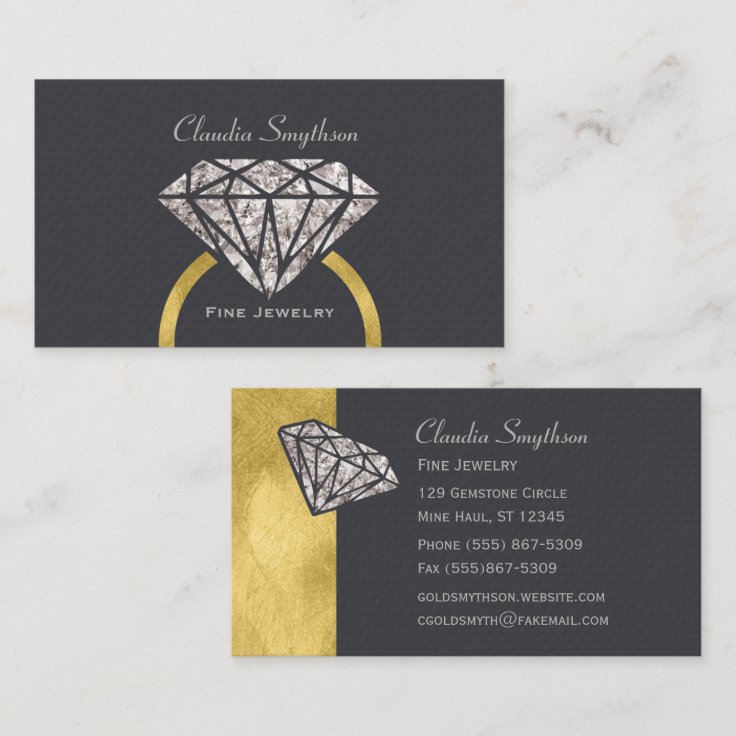 Fine Jewelry Business Card Engagement Ring Zazzle