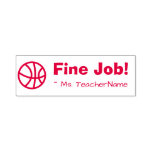 [ Thumbnail: "Fine Job!" Instructor Feedback Rubber Stamp ]