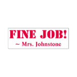 [ Thumbnail: "Fine Job!" Marking Rubber Stamp ]