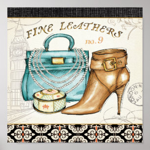 Fine Leather Bag and Shoe Poster
