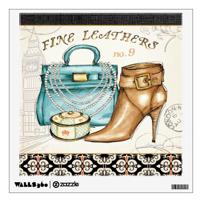 Fine Leather Bag and Shoe Wall Sticker (Front)