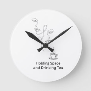 Fine Line Art Therapy  Mindfulness Self-Care Round Clock