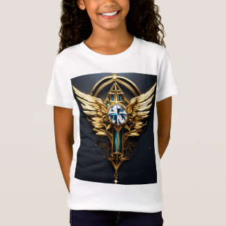 Fine Line Future-Style Wing Tattoo T-Shirt Design