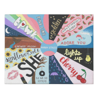 Fine Line Inspired Fan Art Faux Canvas Print