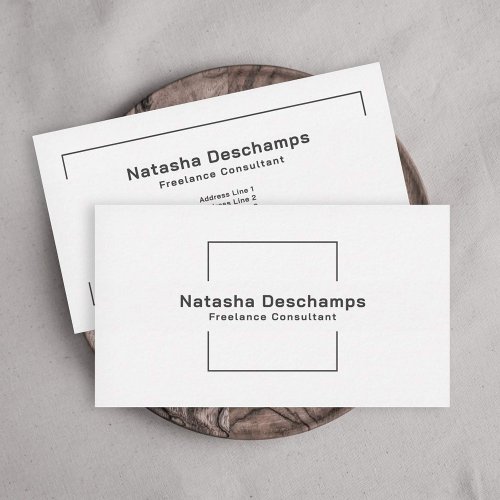 Fine_lined Square Minimalist Business Card