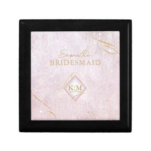 Fine Lines Gold Abstract Wedding Mauve ID867  Gift Box