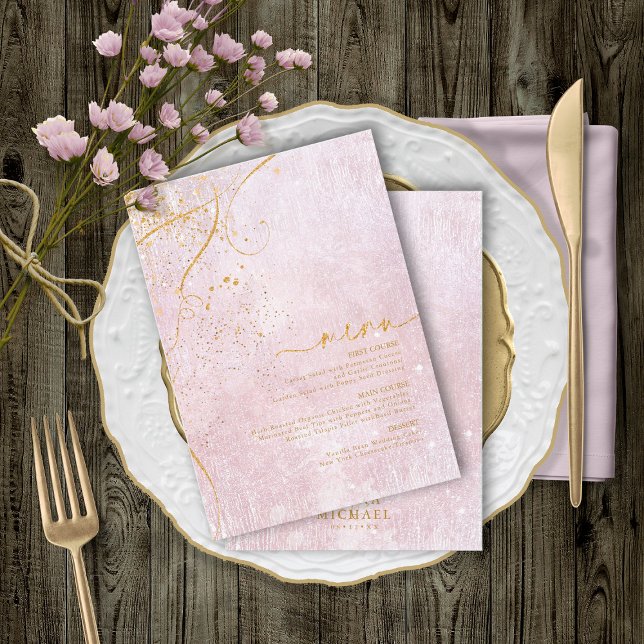 Fine Lines Gold Abstract Wedding Menu V1 Mv ID867 (Creator Uploaded)