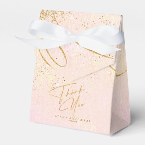 Fine Lines Gold Abstract Wedding V1 Blush ID867 Favor Boxes