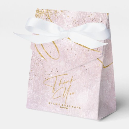 Fine Lines Gold Abstract Wedding V1 Mauve ID867 Favor Boxes