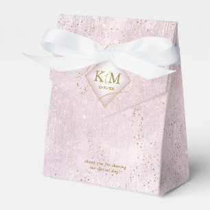 Fine Lines Gold Abstract Wedding V2 Mauve ID867 Favor Boxes