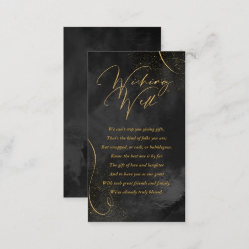 Fine Lines Gold Abstract Wishing Well Black ID867 Enclosure Card