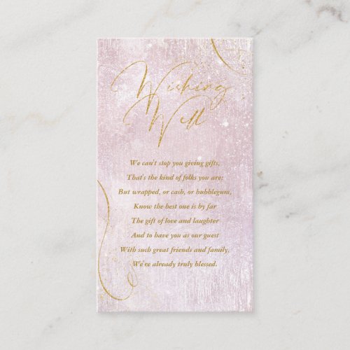 Fine Lines Gold Abstract Wishing Well Mauve ID867 Enclosure Card