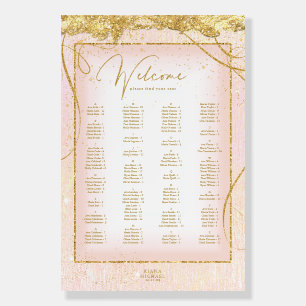 Fine Lines Gold Seating Chart Blush ID867 Foam Board