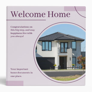 Fine Lines Home Real Estate Agent Pink 3 Ring Binder