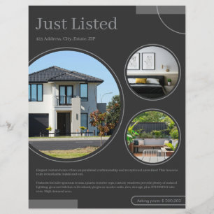 Fine Lines Listing Real Estate Agent Neutral Flyer