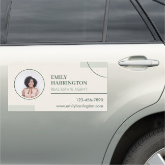 Fine Lines Photo Real Estate Agent Sand Car Magnet