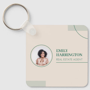 Fine Lines Real Estate Agent Sand Keychain