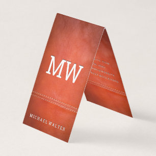 Fine Luxury Leather Double Stitched Business Card